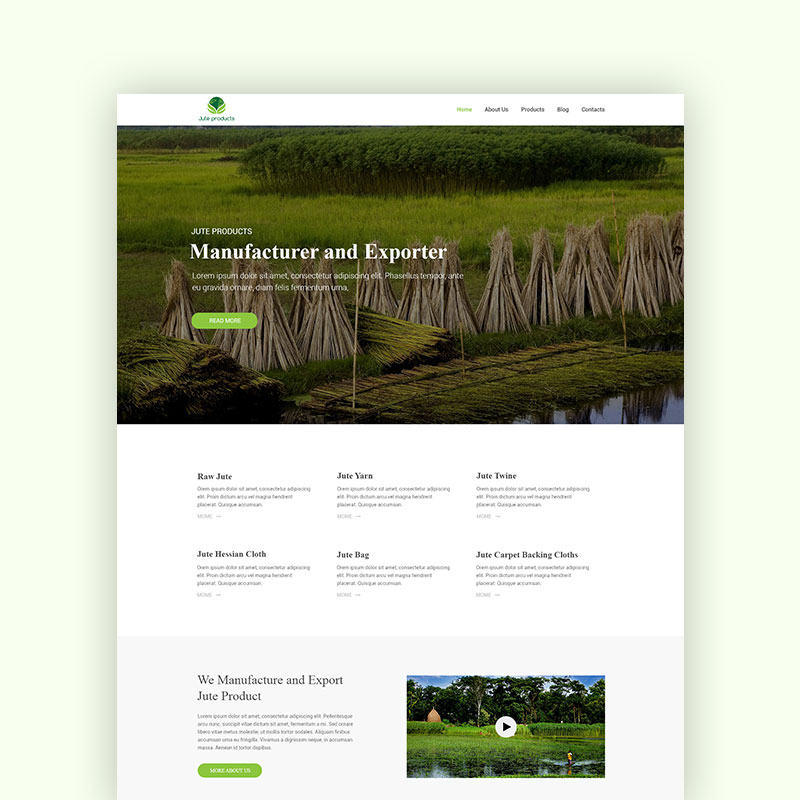 Jute Products - Web Design Project